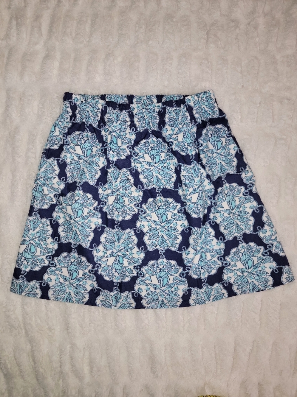 Lilly Pulitzer Sea Shell Print Pull On Skirt With Pockets - Picture 3 of 9
